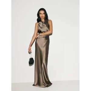 Reformation Anaiis Silk‎ Dress - Morel, Size 6 New with Tags